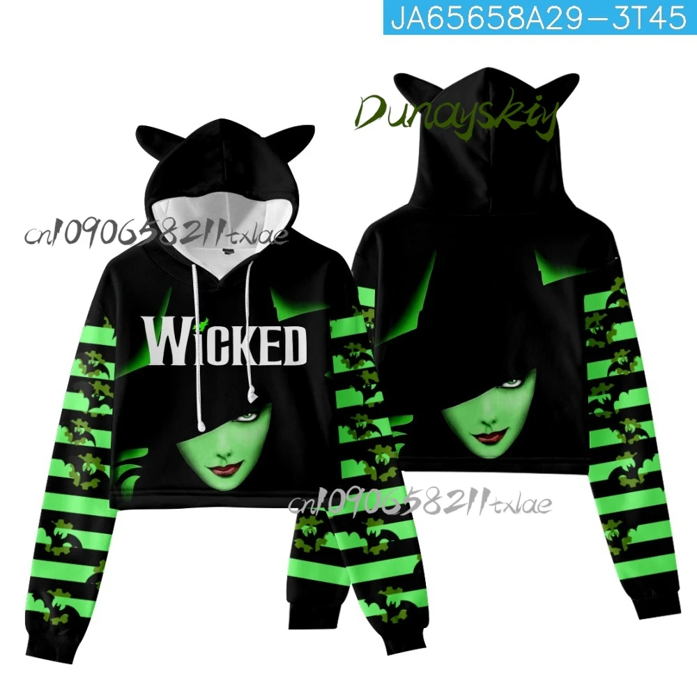WICKED The Musical Elphaba 3D Print Oversized Women/Men Hoodie Sweatshirt Streetwear Hip Hop Pullover Hooded Jacket Outerwear