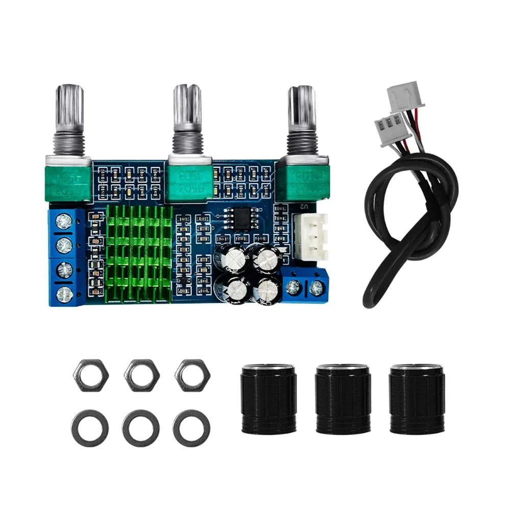 XH-M567 TPA3116D2 Dual-channel Stereo High Power Digital Audio Power Sound Amplifier Board DC12-24V Audio Amplifier Board 80W*2