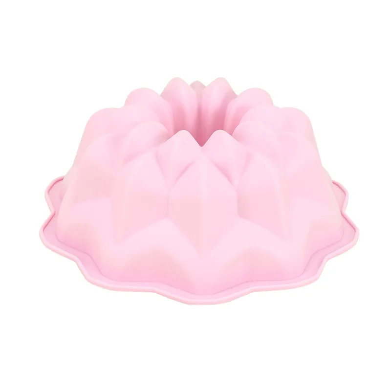 Soft Food Grade 100% Silicone Cake Mold Big Octagon Flower Pan Muffin Cup Jelly Pudding Baking Mold   E165