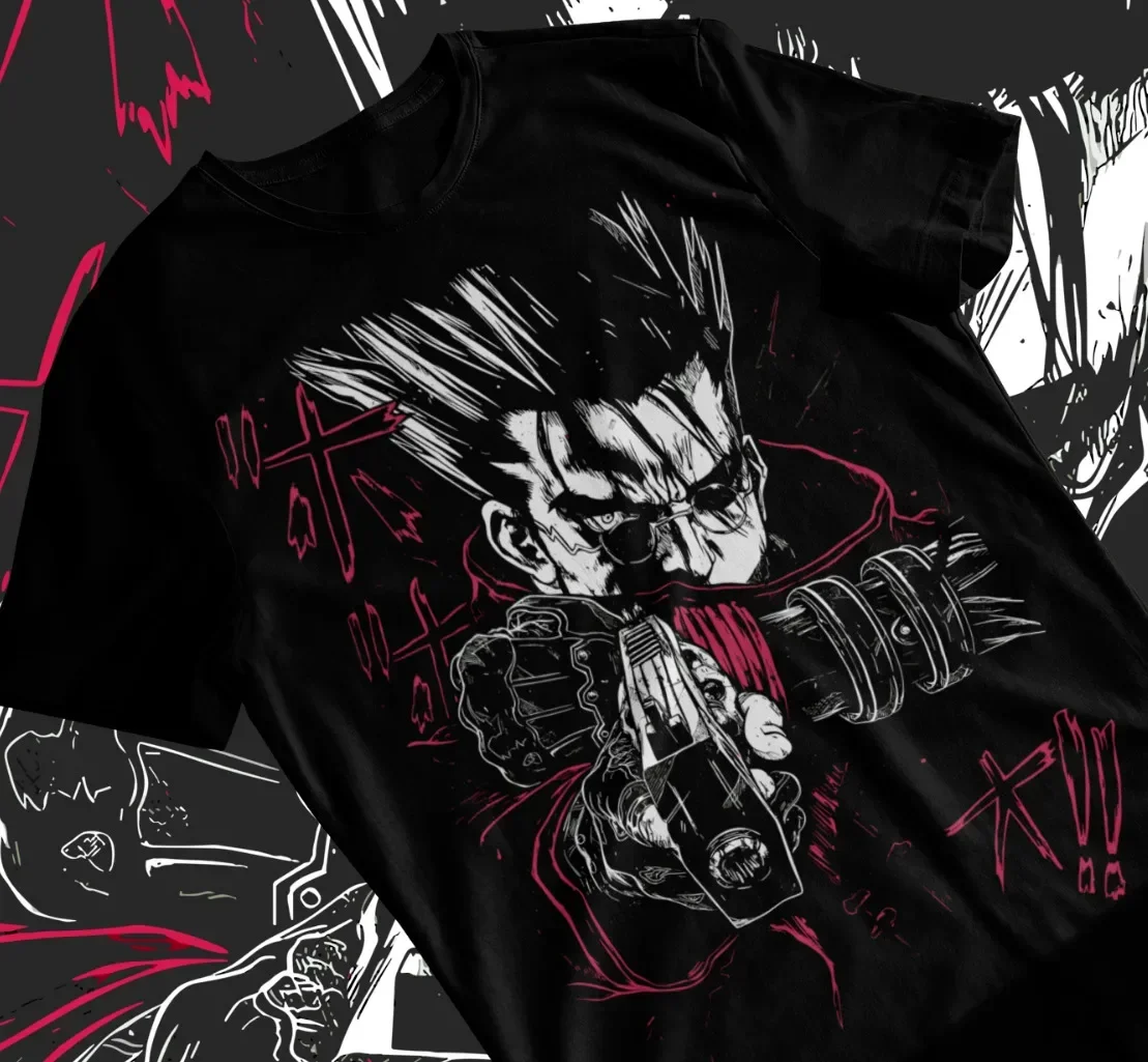 

Футболка Trigun Vash с принтом Луны, Аниме Манга, унисекс, футболка, мягкая футболка