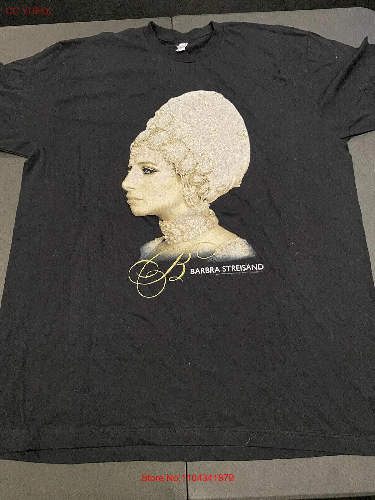 Vintage Barbra Streisand Tour T-Shirt Size XL Black Concert Tee 2006