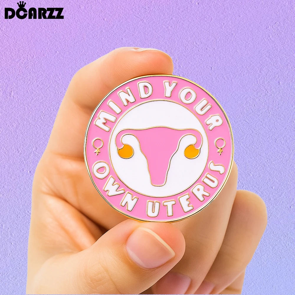 DCARZZ Medical Uterus Enamel Brooch Gynecology Doctor Nurse Backpack Lapel Badge Feminism Jewelry Decorations Gifts