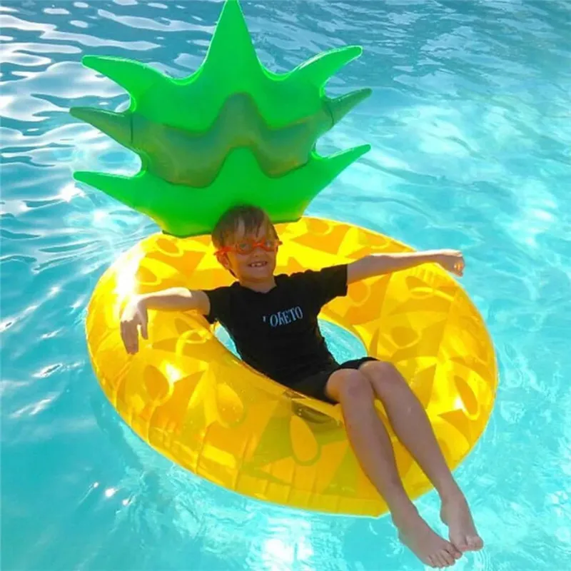 Jouet gonflable ananas 120cm, style fruit, anneau de natation, extérieur, été, plage, piscine, cercle flotteur, jouet aquatique gonflable