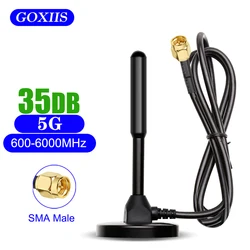 5G 4G LTE Antenna 35dBi Full-band Pure copper Sucker Antenna 600-6000MHz for Router Modem Signal Booster