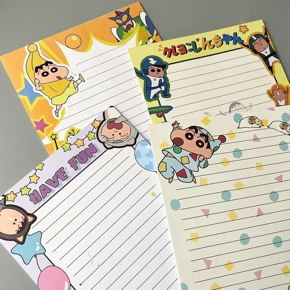 Crayon Shin-chan Pastell-Skizzenbuch, Abreißbares Hochästhetisches Ins-Style Lernnotizbuch, Niedliches Cartoon-Motiv Dickes Notizblock zum Lernen