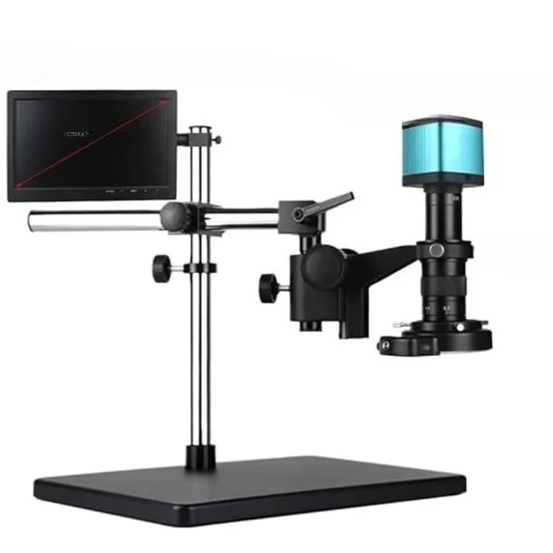 

Monocular microscope camera 180x lens 10.1-inch display Large base universal stand High resolution