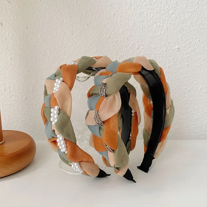 간단한 하이 탑 헤어 밴드 다목적 복고풍 헤어 클립 페이스 워시 야외용 우아한 헤어 타이 세련된 헤어 액세서리