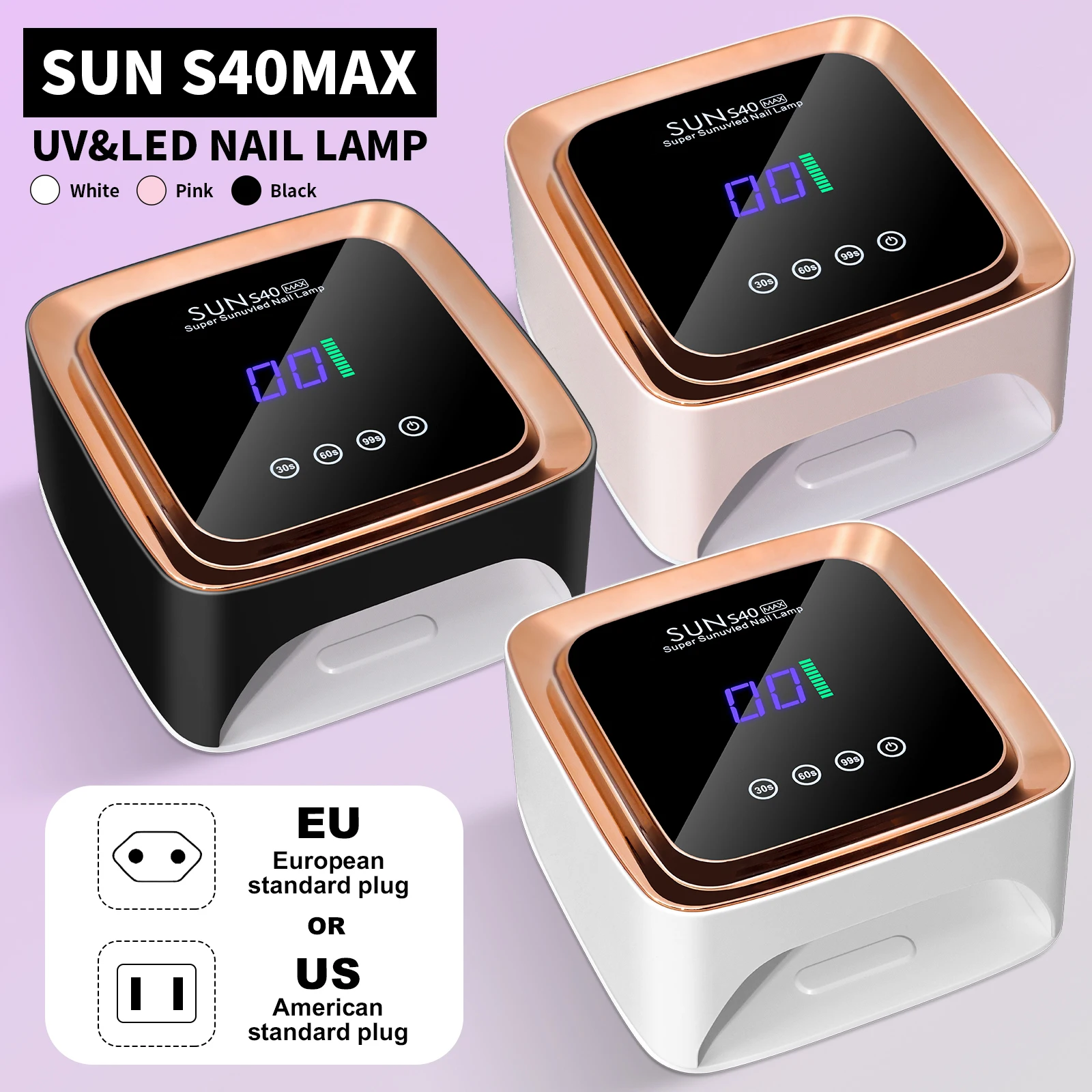 LIMEGIRL 57 UV LED Nail Lamp Rechargeable Gel Nail Dryer with Timers Automatic Sensor LCD Display Large Screen Manicure UV Light