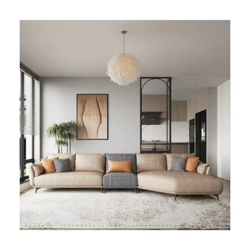 

Nordic Science Four Italian Simple Modern Corner Sofa