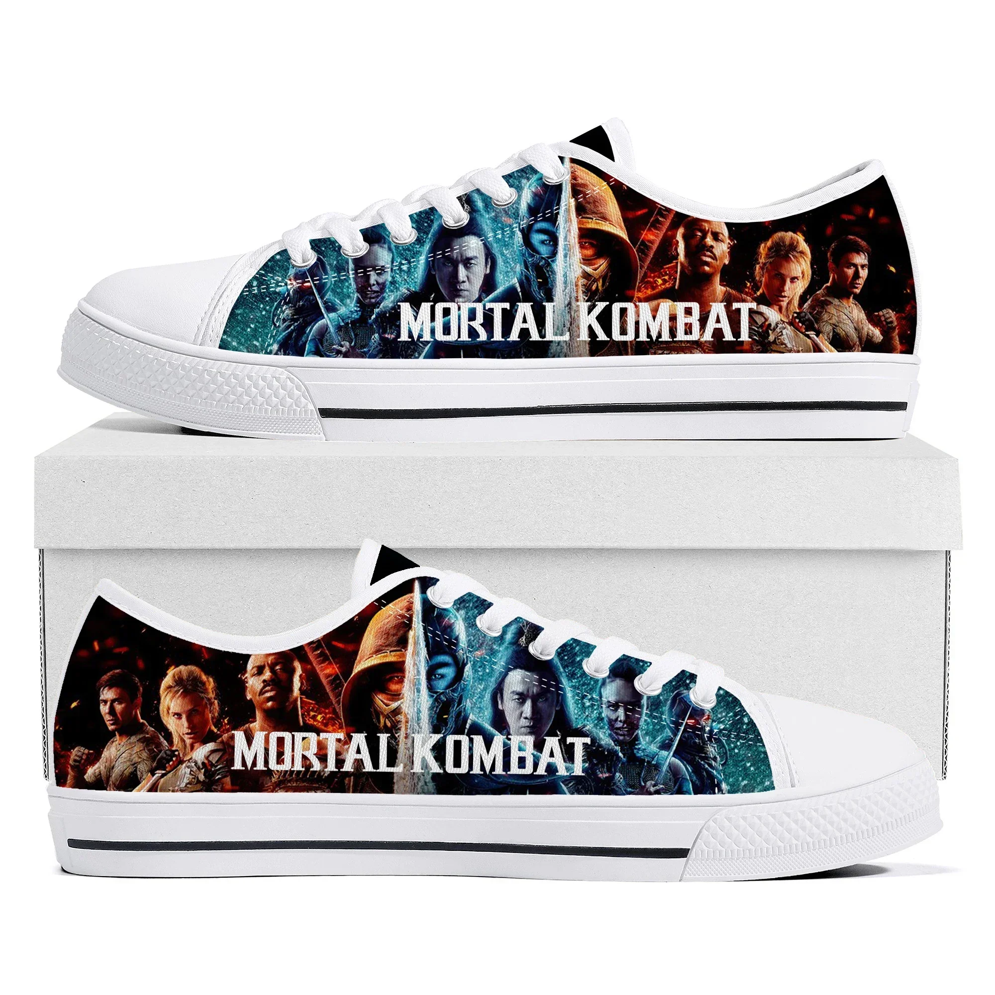 

Mortal Kombat Low Top Sneakers Cartoon Game Womens Mens Teenager Fashion Canvas Sneaker Couple Custom Built Shoes