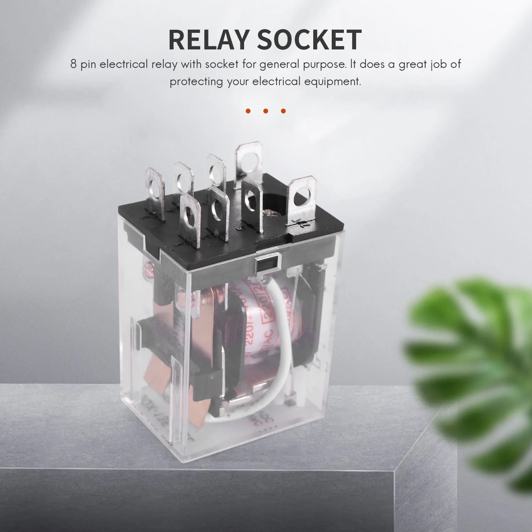 ImprovedLY2NJ HH62P-L JQX-13F 220V AC Coil DPDT Power Relay 8 Pin w PTF08A Socket - view 3