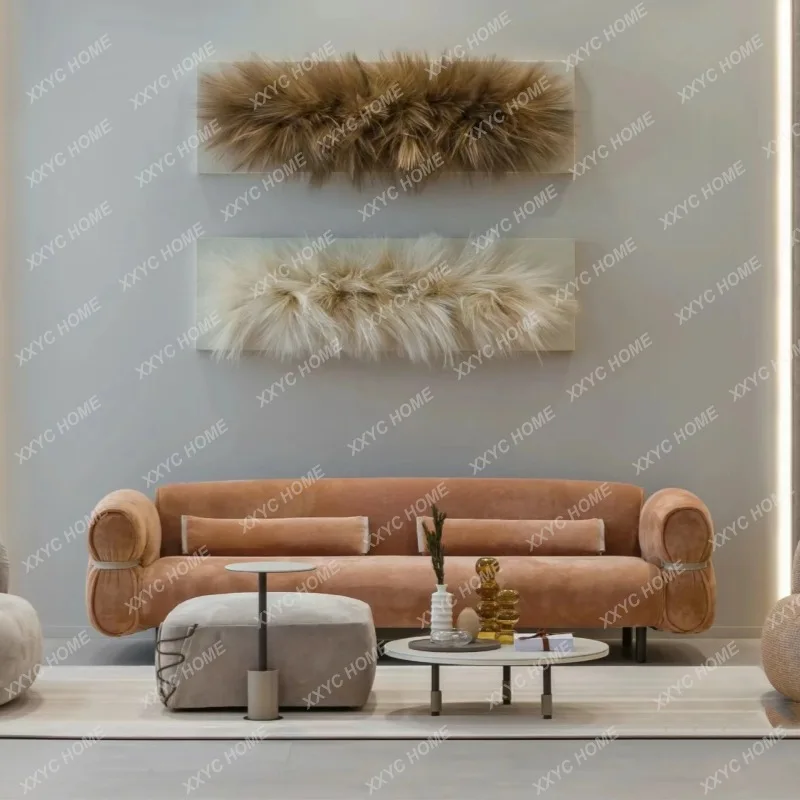 

Кремовый диван ML Cream в стиле B&B, с мягкой обивкой, для гостиной, винтажный, из бархата