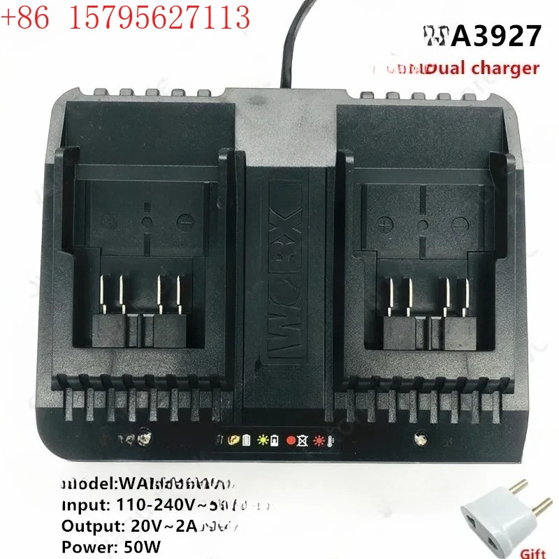 

Зарядное устройство WORX 20 В, широкий интерфейс, быстрая зарядка WA3927, аксессуары для электроники, электроинструменты