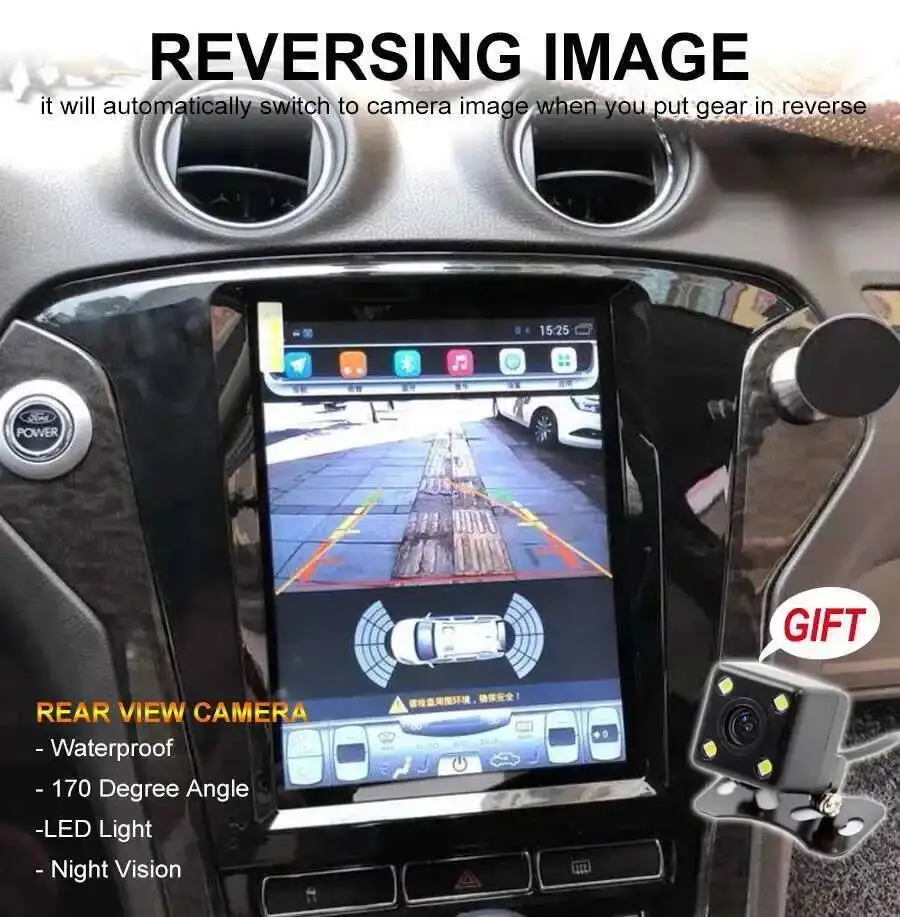Navirider 9,7 pulgadas BT Android 15 Radio de coche para Ford Mondeo 2010-2013 navegación 2din reproductor de vídeo Multimedia pantalla IPS 256GB GPS