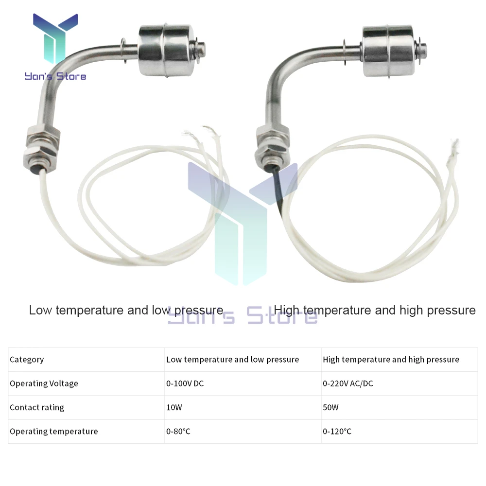 Liquid Level Controller 304 316 Stainless Steel Side-mounted Float Switch water level sensor switch reed switch high temperature