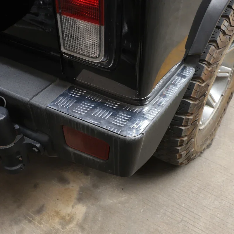 

For 2003-2009 Hummer H2 aluminum alloy silver car styling car rear bumper side protection plate sticker car exterior accessories