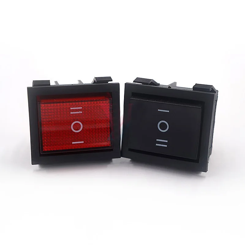 Ship type switch KCD7 9-pin 3-stop red/All black power warping switch Large current power button switch