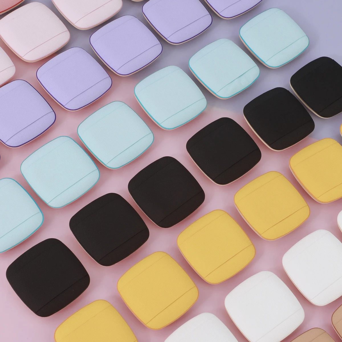 6 個ミニフィンガーパウダーパフスポンジフェイス化粧品アクセサリーブレンドとコンシーラースクエアメイクアップツール