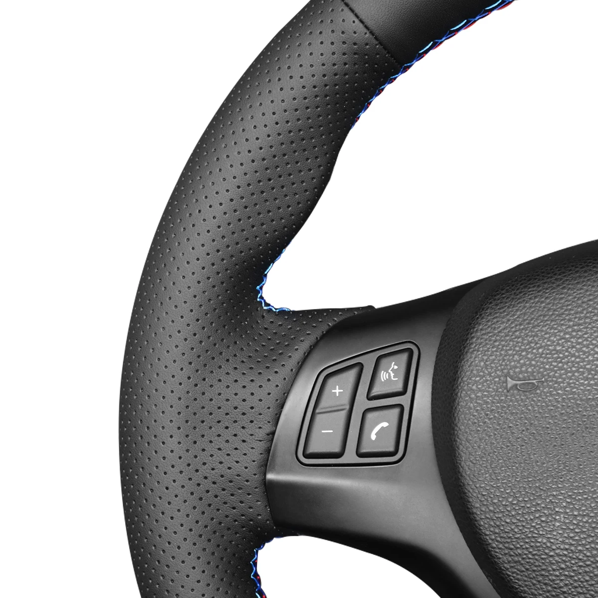 MEWANT Artificial Leather car Steering Wheel Cover for BMW (M Sport) 1 Series E87 E81 E82 E88 M E82 3 Series E90 E91 E93