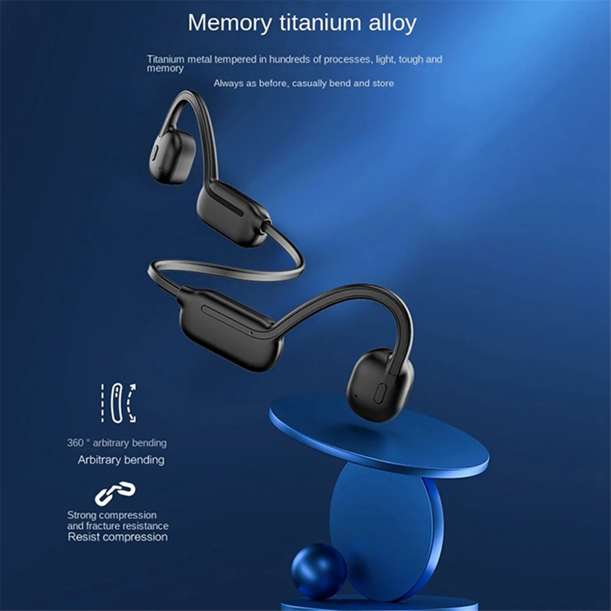 

Reliable-Bone Conduction Headphones Swimming IPX8 Waterproof 32GB Sport Headset Wireless Bluetooth 5.2 Earphones