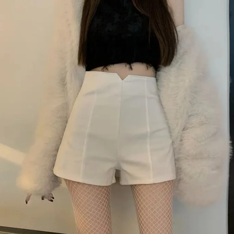 Pantaloncini da donna comodi temperamento estivo puro semplice streetwear morbido dritto femminile coreano elegante Harajuku moda a vita alta