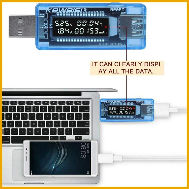 NEW 2026 USB Current Voltage Capacity Tester Volt Current Detect Charger Capacity Meter Mobile Power Detector Battery Test