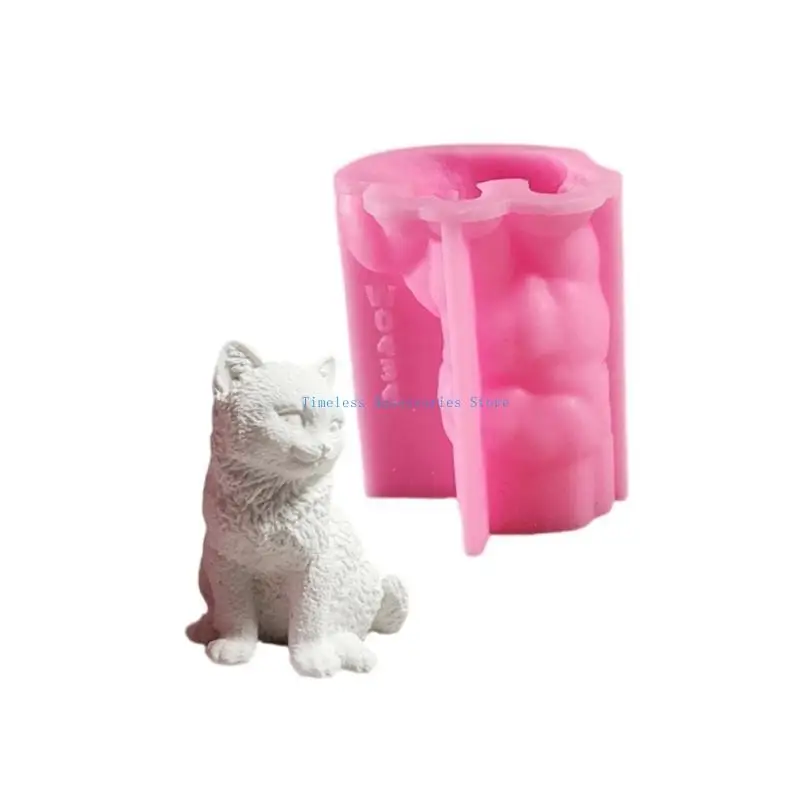 97QE Delicate Cats Ornament Mold Lovely Cats Shaped Silicone Mould for Jewelry Making