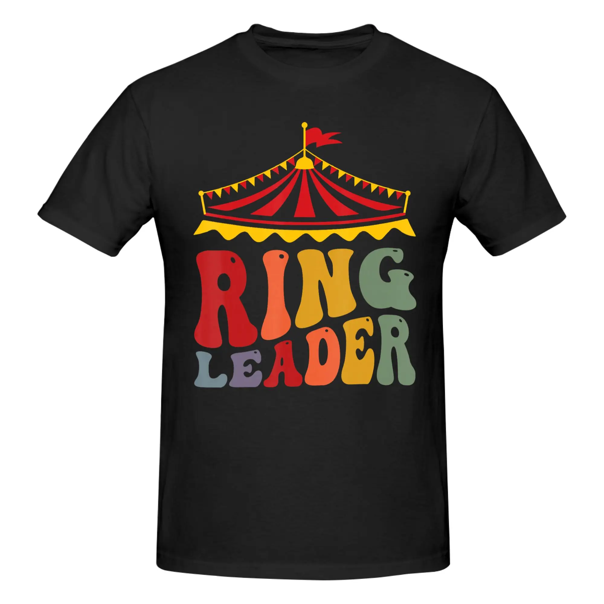 1 Piece Circus Ringleader Carnival Crew Party Themed Graphic 100% Cotton T-Shirt Carnival Crew Tops Tees For Men