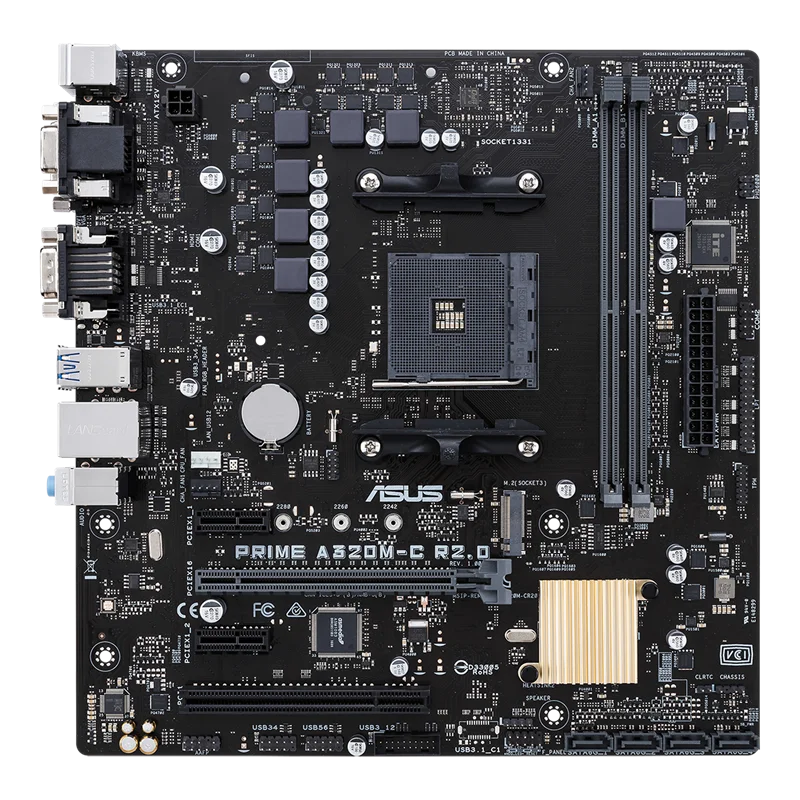 ASUS PRIME A320M-C R2.0 AMD A320 AM4 اللوحة الأم دعم Ryzen 5 5500/5600 7 5700X/3700X 3 3100 CPU M.2 SATA 6Gb/s mATX