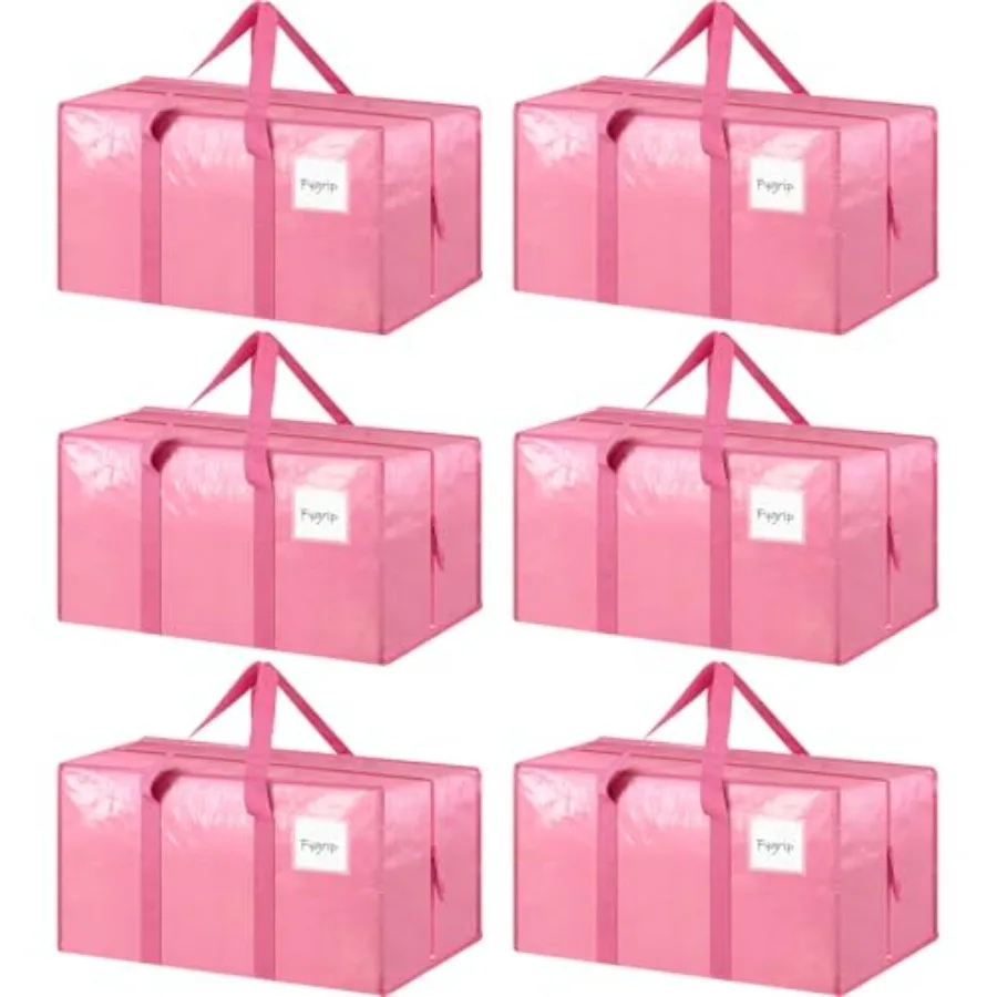 

Набор из 6 сверхпрочных больших сумок для переезда с прочной молнией, удобными ручками, крепкими и долговечными сумками-контейнерами для хранения одежды