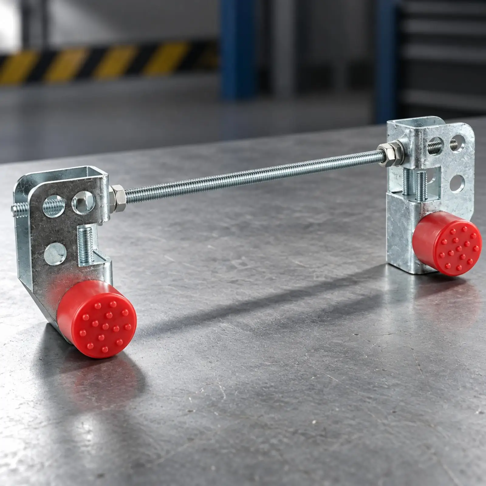 Adjustable Crane Rubber Buffer Block Trolley End Stop for Overhead Beam Travel Limiter with Circular Mounting Holes Aluminum