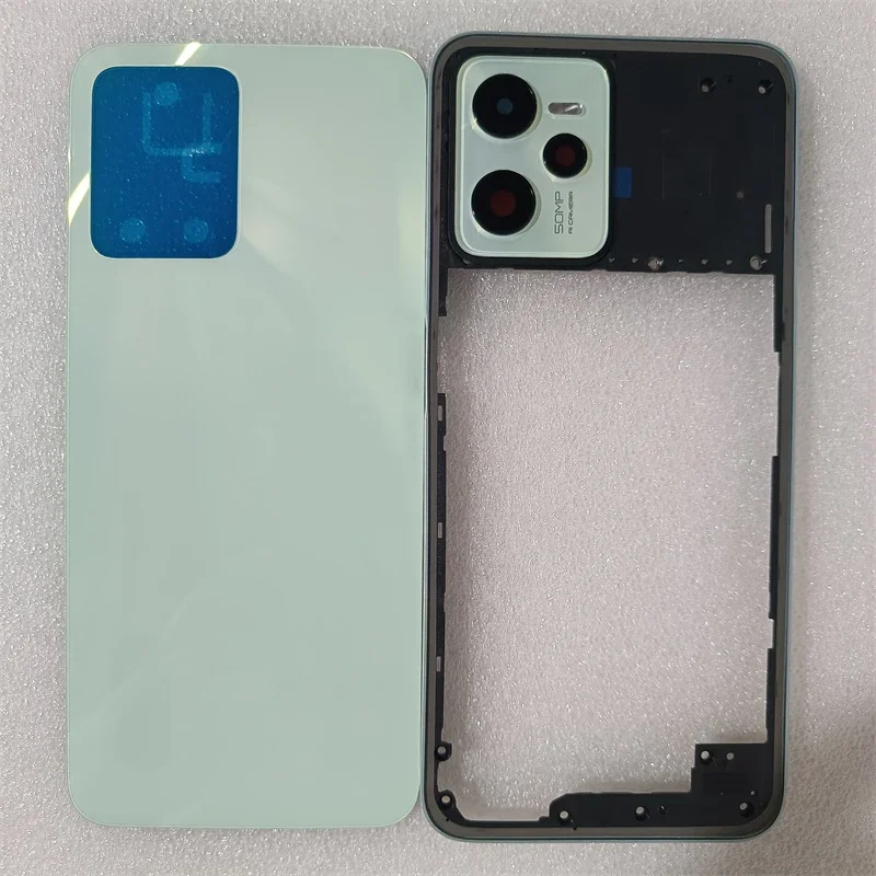 

Для Realme C35 RMX3511 полный корпус средняя рамка задняя крышка батарейного отсека задняя дверь с запасными частями для объектива камеры