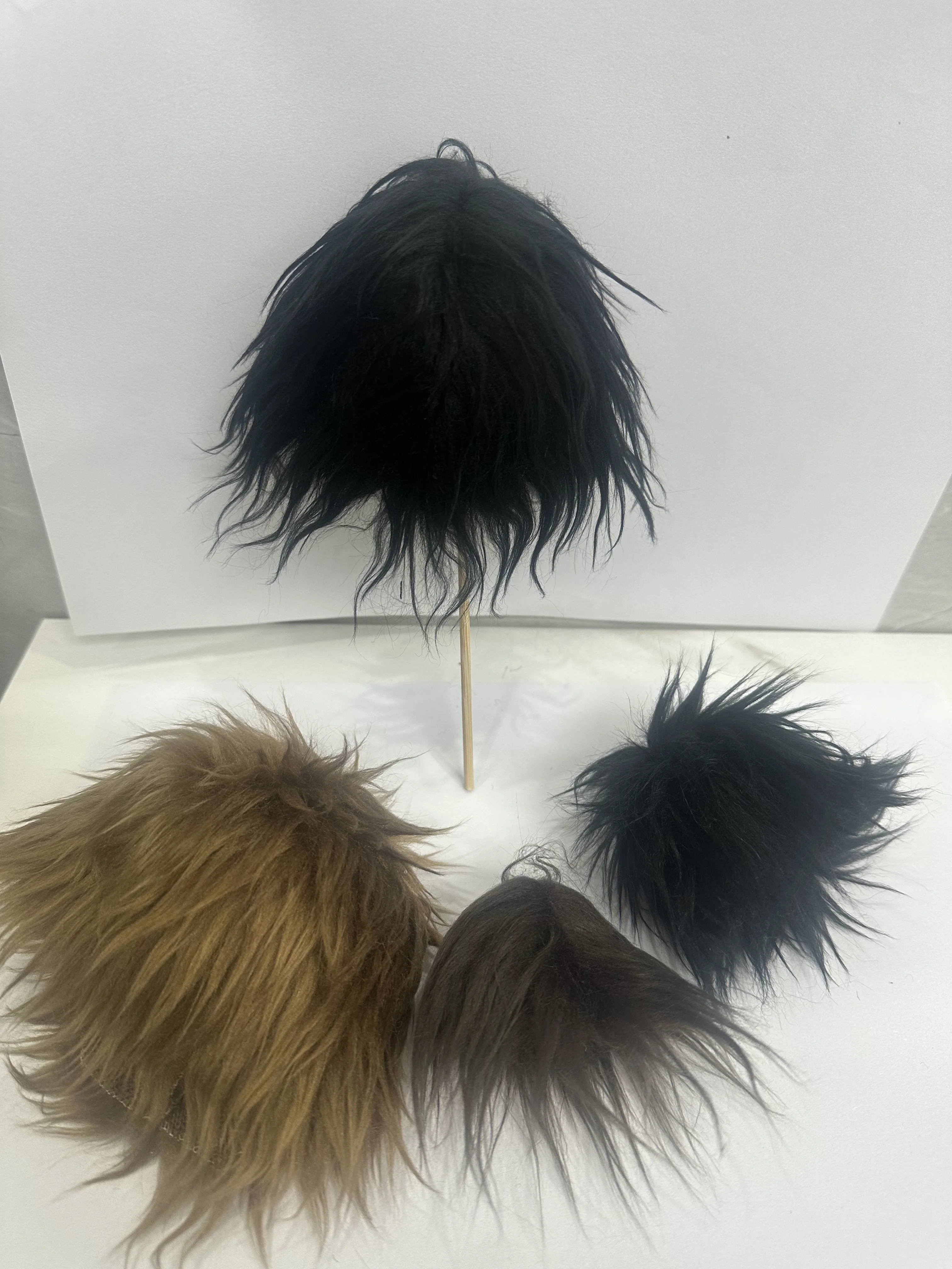 children handmade toy 1/12 1/8 1/6 1/3 1/4 uncle Doll wig BJD/SD doll props Accessories colorful Black  brown short hair 1 pcs