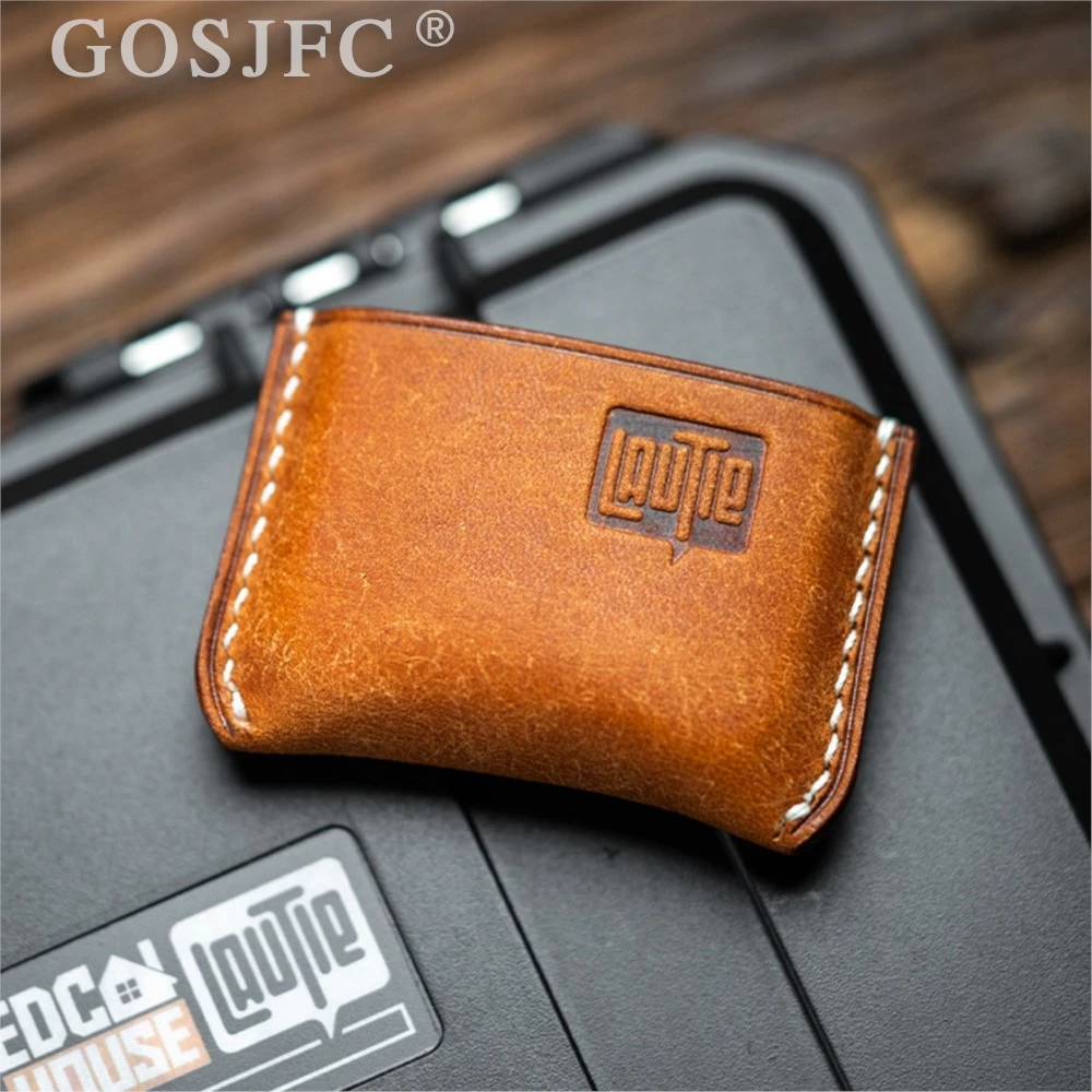 LAUTIE Slip de cuero para Shuffle V1/V2 Funda de cuero hecha a mano EDC Toy Funda protectora de cuero