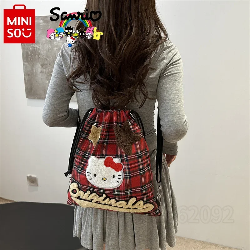 MINISO Hello Kitty New Women's Backpack Luxury Brand Fashion Women's Bag Multifunctional Women's Shoulder Bag Large Capacity