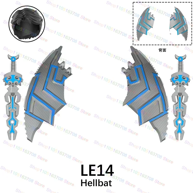 Anime Films Cartoon Heroes Speelgoed Bakstenen Poppen Hel Witte Ridders Accessoires Bouwstenen Assembleren Speelgoed Model Geschenken LE13-17