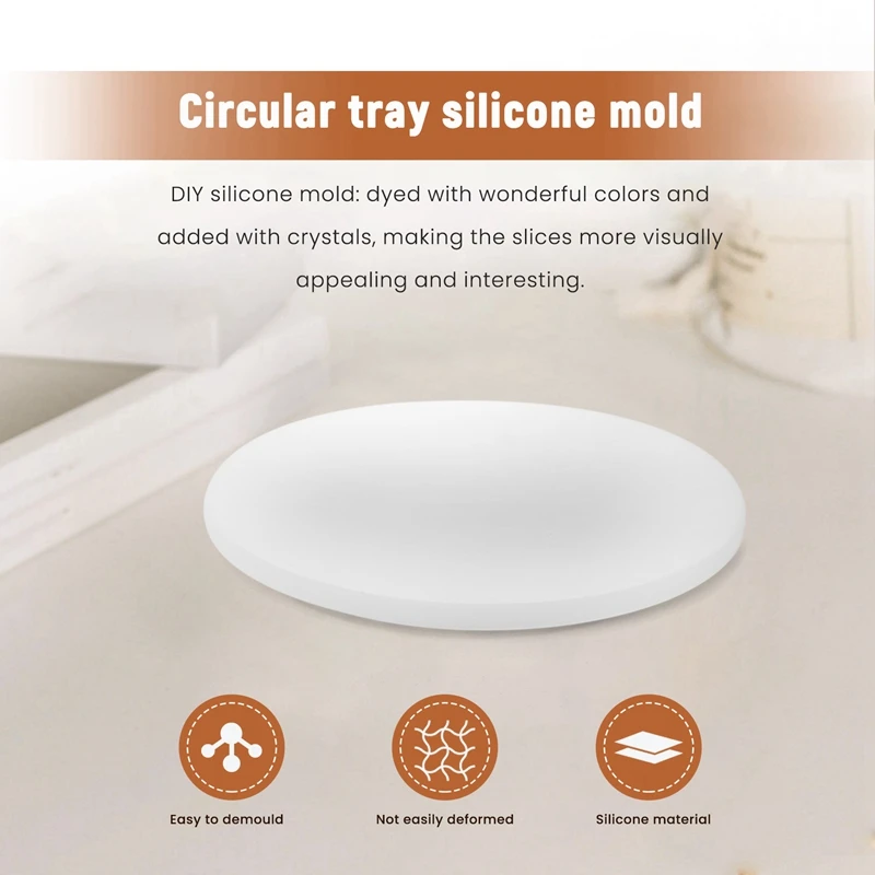 30CM Round Tray Silicone Mold For Round Coaster Making Epoxy Resin Art Supplies Make Your Own Coaster Epoxy Resin Molds