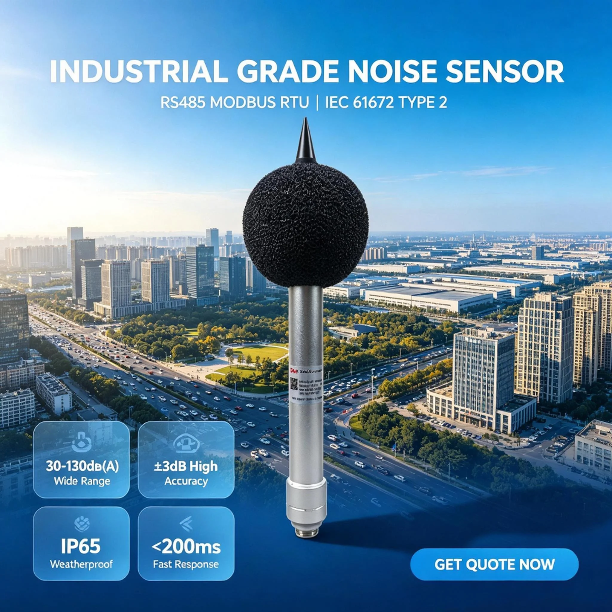 RK300-06 Environment Air Quality Monitoring Noise Sound Voice Level Detection Meter Sensor For Buildings Smart City