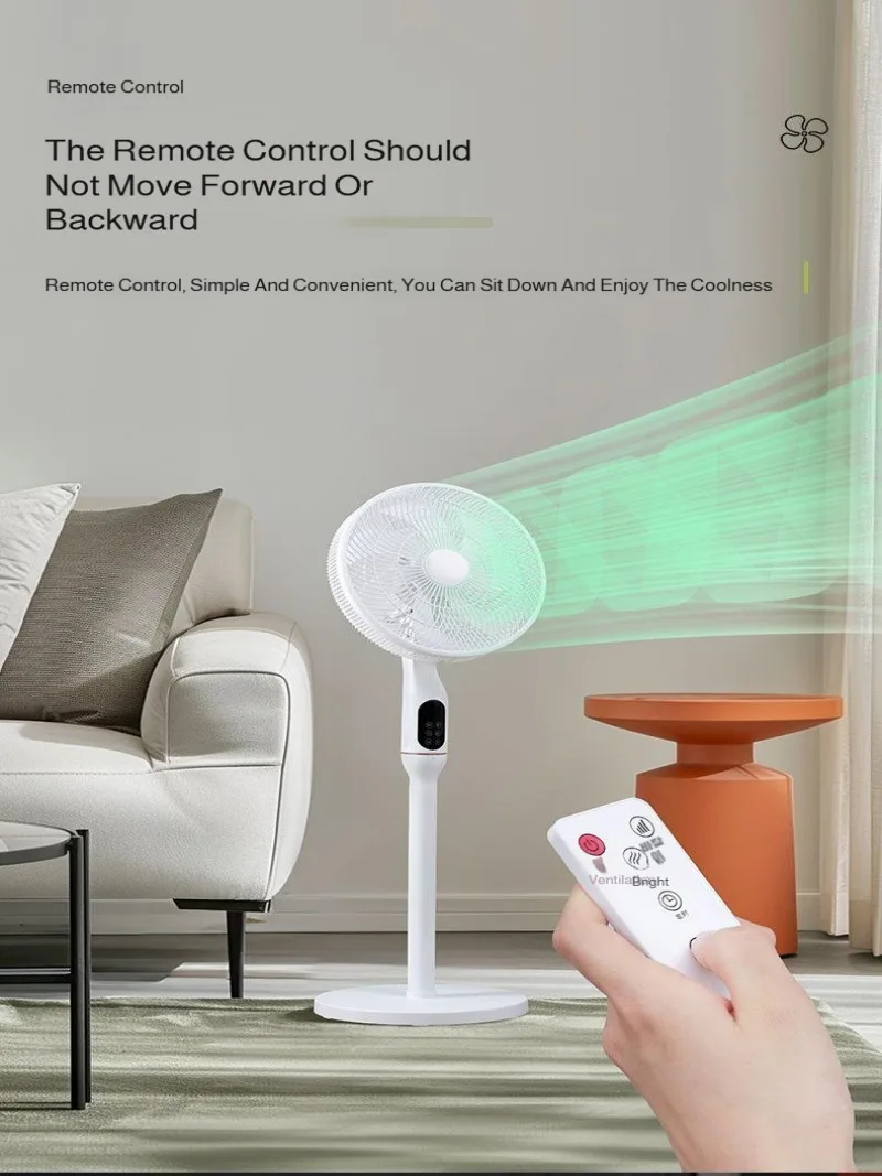 Silent Vertical Desktop/Floor Electric Fan with Intelligent Voice Control, Oscillating Head, Quiet Operation for Home Office Use
