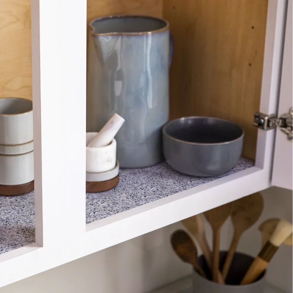 غير لاصق بولي كلوريد الفينيل بطانة الرف سهلة التنظيف سطح أملس عدم الانزلاق قبضة أسفل المطبخ المثالي حمام الغسيل القابل للإزالة دائم 20ft