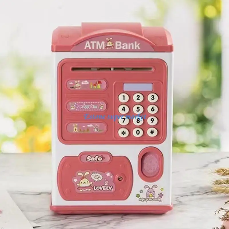 090b Kids Piggy Mot passe électronique digitale ATM CASH COIN PEUT AUTO BILLE COURROL