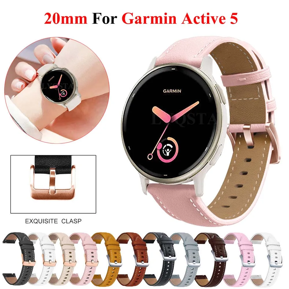 20mm Smart Watch Strap For Garmin Vivoactive 5 3 Watchband Forerunner 165 245 645 55 158 Venu 2 Plus Venu Sq 2 Wristbands Correa