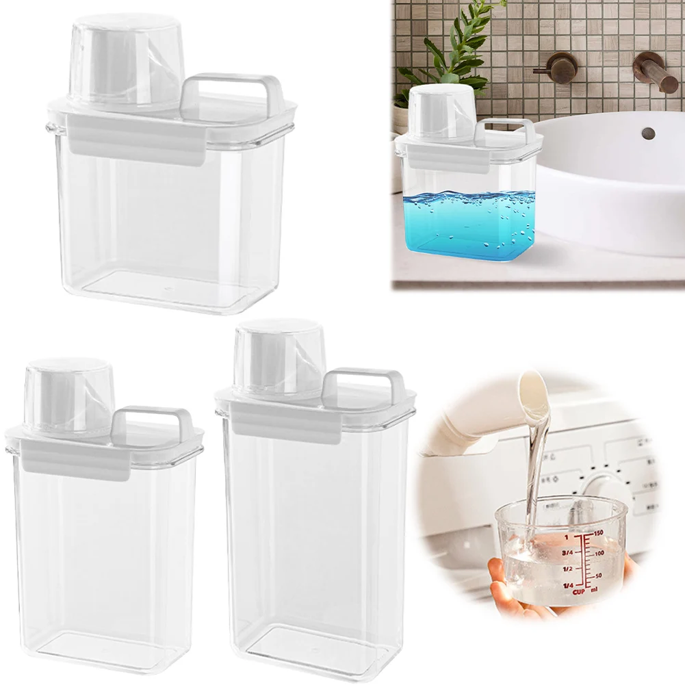 Laundry Powder Dispenser with Measuring Cup Laundry Scent Booster Beads Dispenser Scent Booster Beads Laundry Storage Container