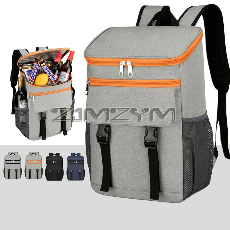 Picnic Thermal Cooler Backpack Camping Lunch Bag For Food Drinks Beach Insulated Travel Leak-Proof Bag