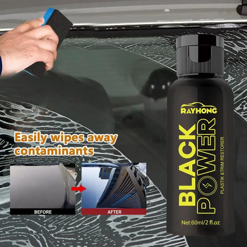 

Black Car Trim Restorer Car Plastic Restorer For Black Gloss Car Cleaning Products Plastic Leather Restore Auto Polish Coating