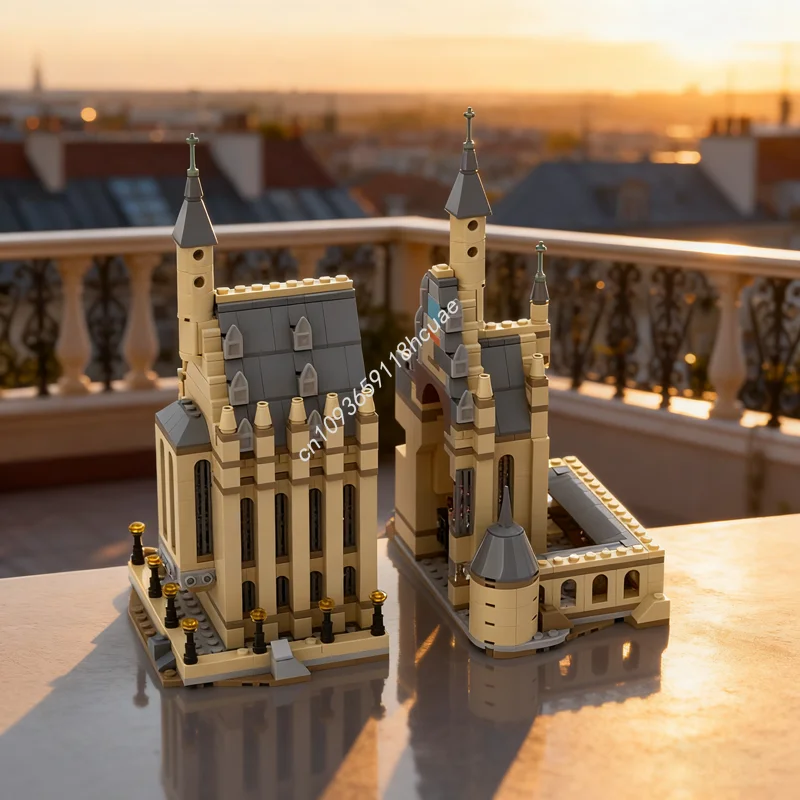 

1068 шт. MOC HP Hog Castle подставки для книг Гарри Поттерная модель строительные блоки игрушки сборка DIY Рождественский подарок творческое образование дети