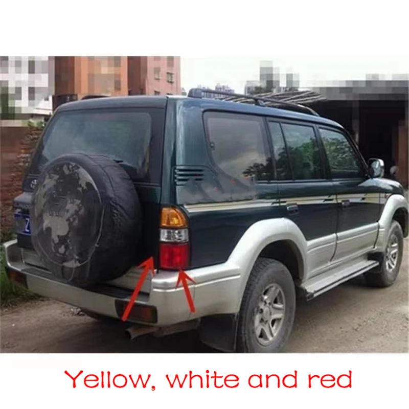 For Toyota Prado FJ90 LC90 3400/2700 1998 1999 2020 2001 2002 taillight lampshade Tail Light Side Rear Brake Reverse Stop Lamp