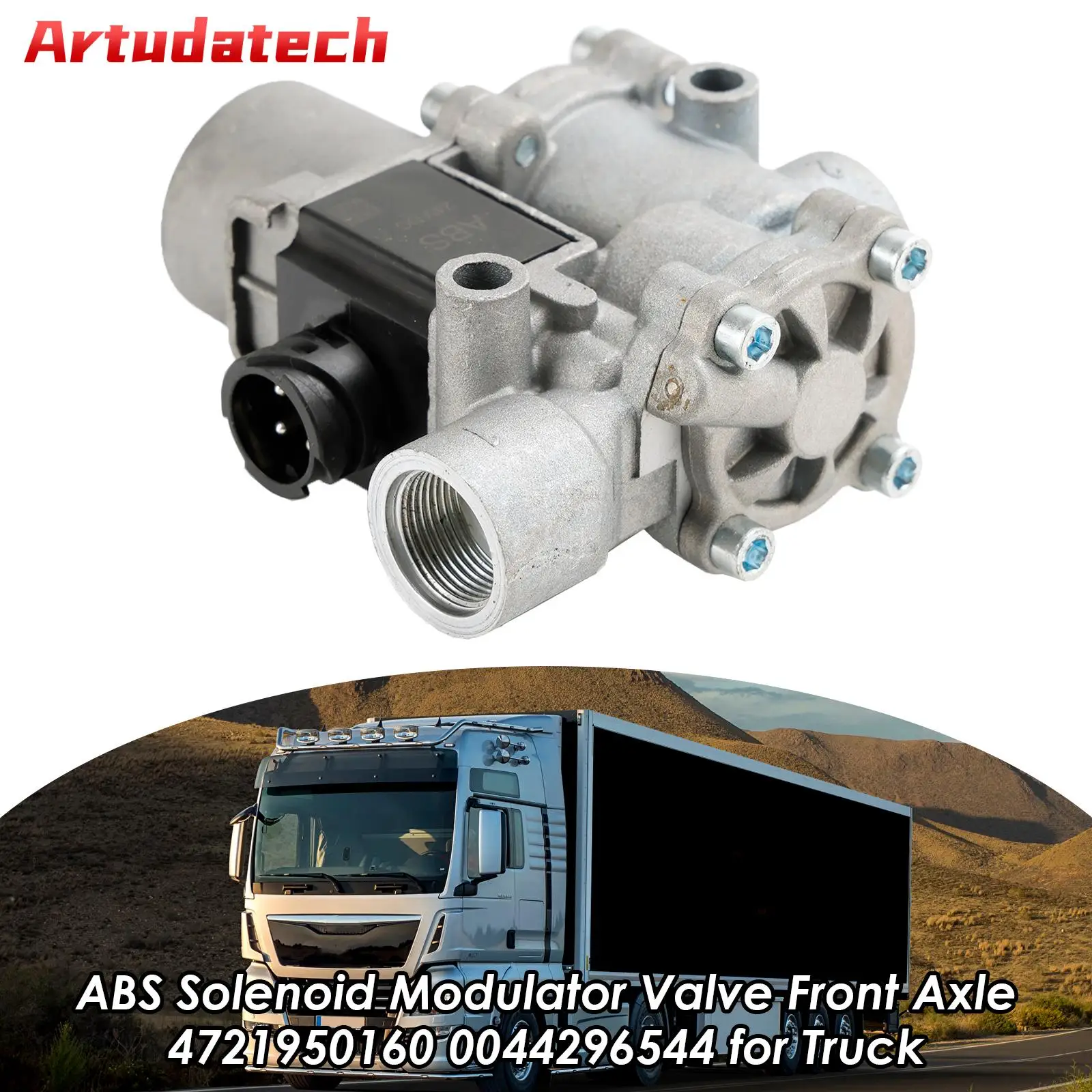 

Artudatech ABS Solenoid Modulator Valve Front Axle 4721950160 0044296544 for Truck