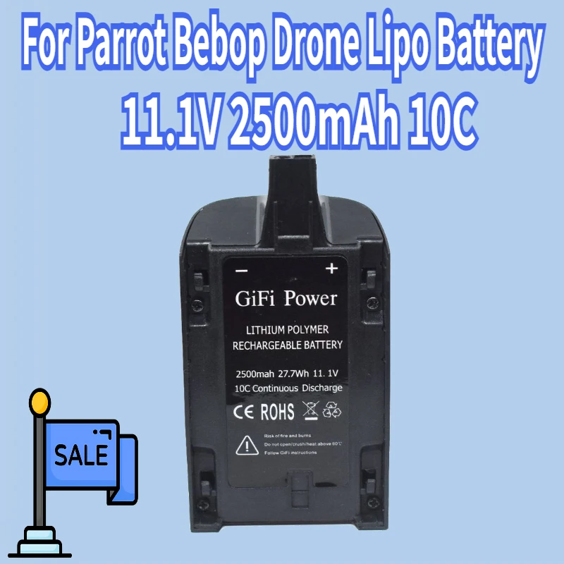

11.1V 2500mAh 10C For Parrot Bebop Drone 3.0 Upgrade Capacity Lipo Battery Drone Backup 11.1v Replacement Battery