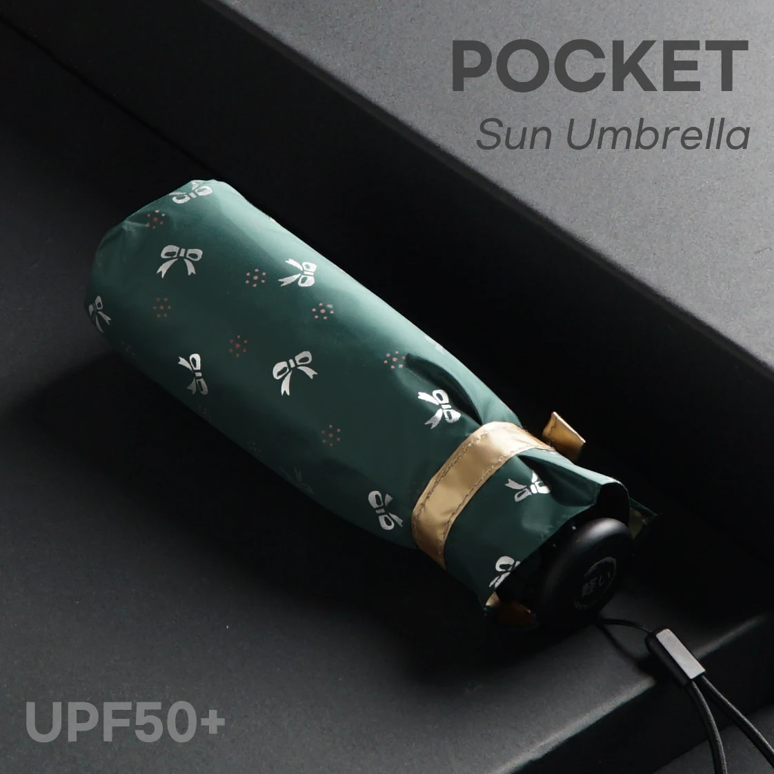 Flora Mini Umbrella Woman  Portable Five Folding Sun Umbrella For Girls Lightweight Parasol Umbrella Luxury